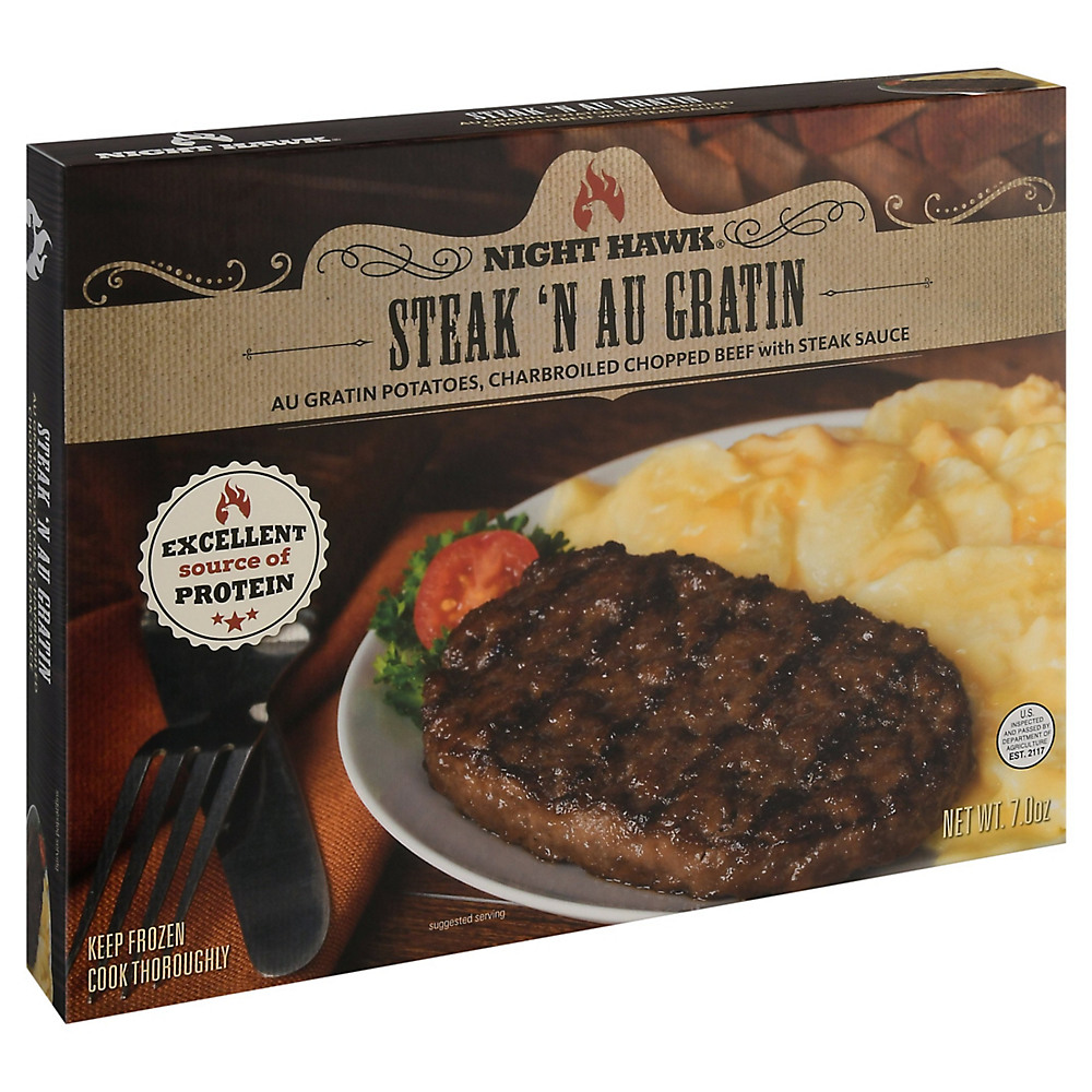 Calories in Night Hawk Steak 'N Au Gratin, 7 oz