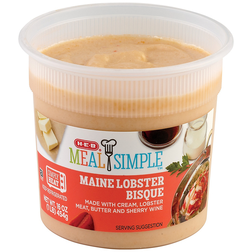Calories in H-E-B Meal Simple Maine Lobster Bisque Soup, 16 oz