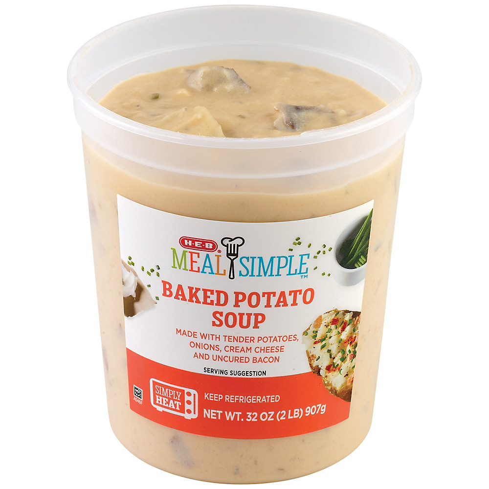 Calories in H-E-B Meal Simple Family Size Baked Potato Soup, 32 oz