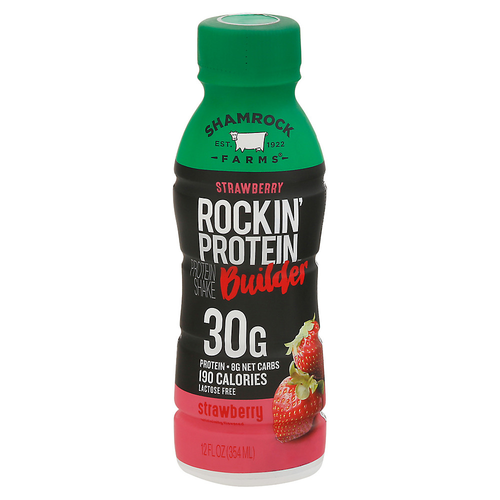 Calories in Shamrock Farms Rockin' Protein Builder Strawberry Shake, 12 oz