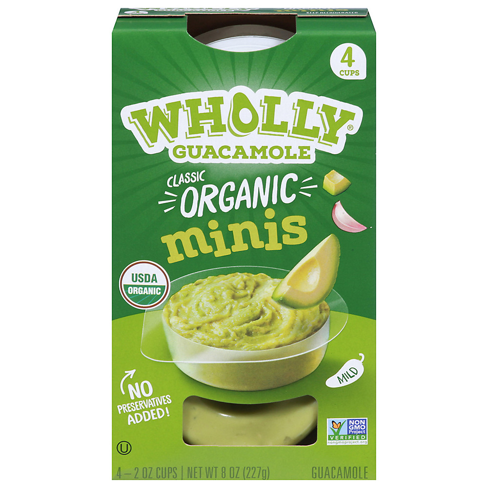 Calories in Wholly Guacamole Organic Minis Classic, 4 pk