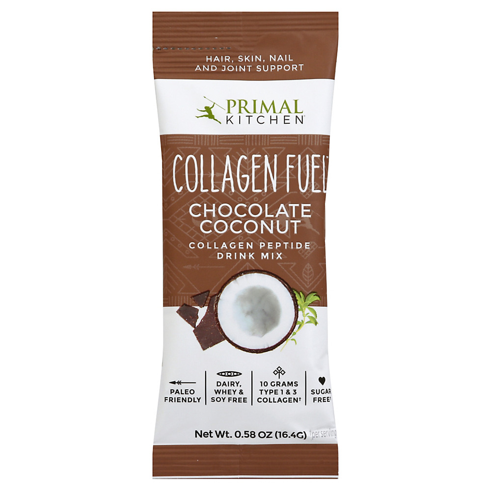 Calories in Primal Kitchen Collagen Fuel Drink Mix Chocolate Coconut Stick Packet, 0.58 oz