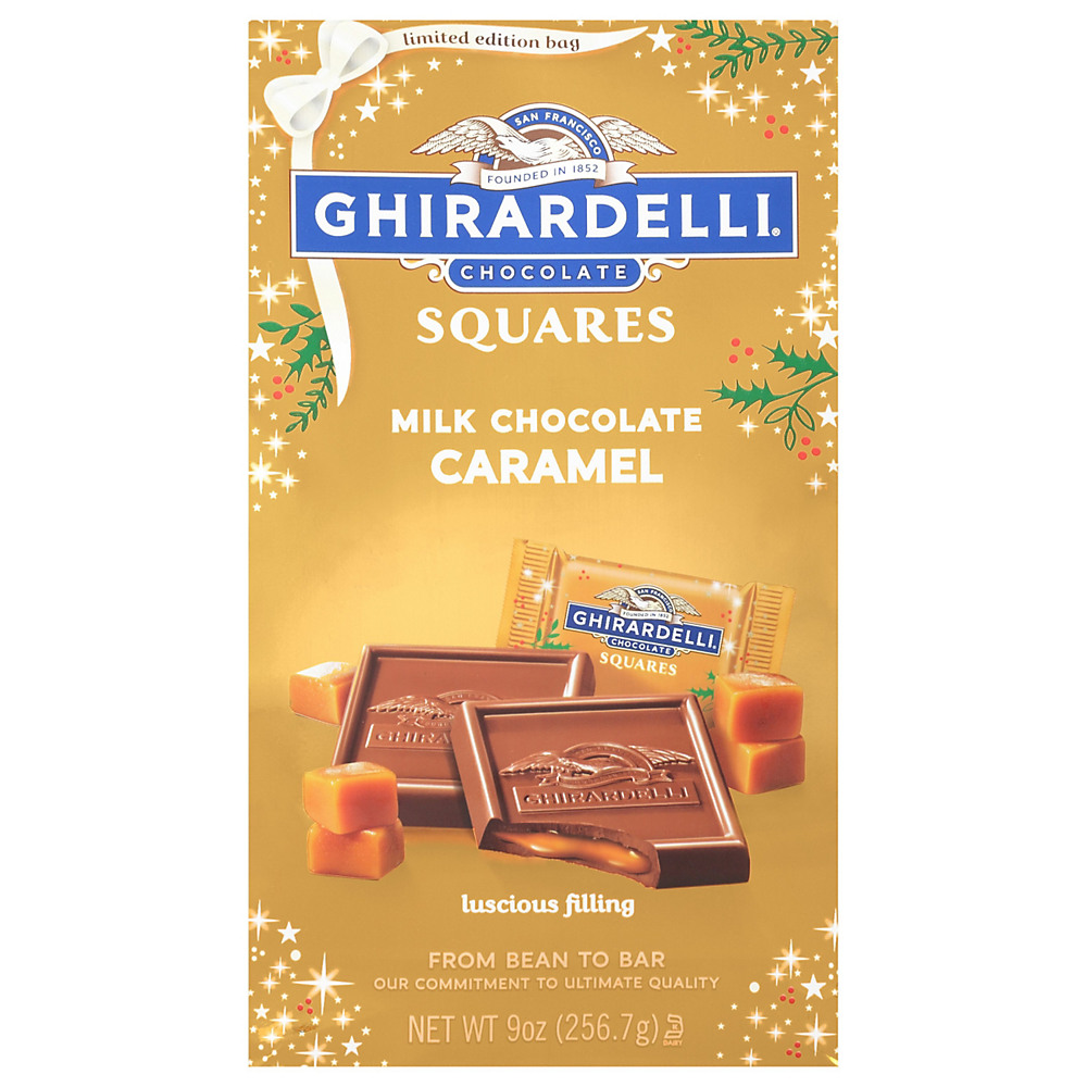 Calories in Ghirardelli Limited Edition Milk Chocolate Caramel Squares, 9 oz