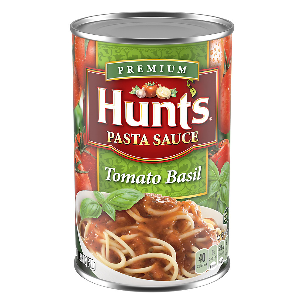 Calories in Hunt's Tomato & Basil Pasta Sauce, 24 oz