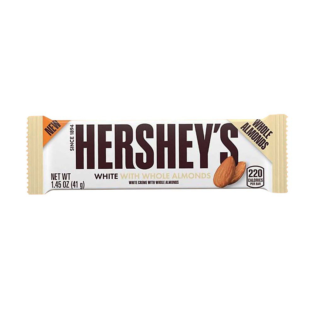 Calories in Hershey's White Creme with Almonds Candy Bar, 1.45 oz