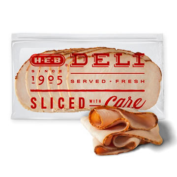 H-E-B Deli Oven Roasted Turkey Breast, Sandwich Sliced, Avg. 0.5 lb