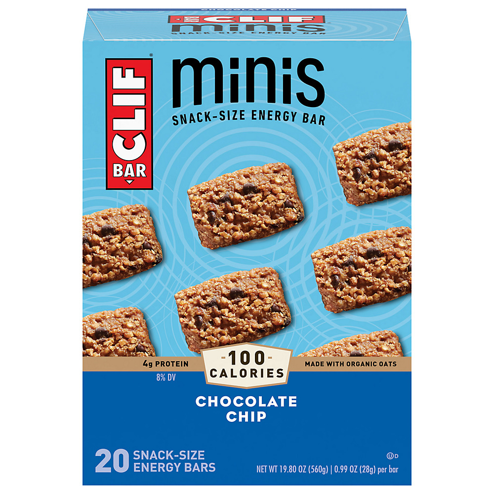 Calories in Clif Minis Chocolate Chip Bars, 20 ct