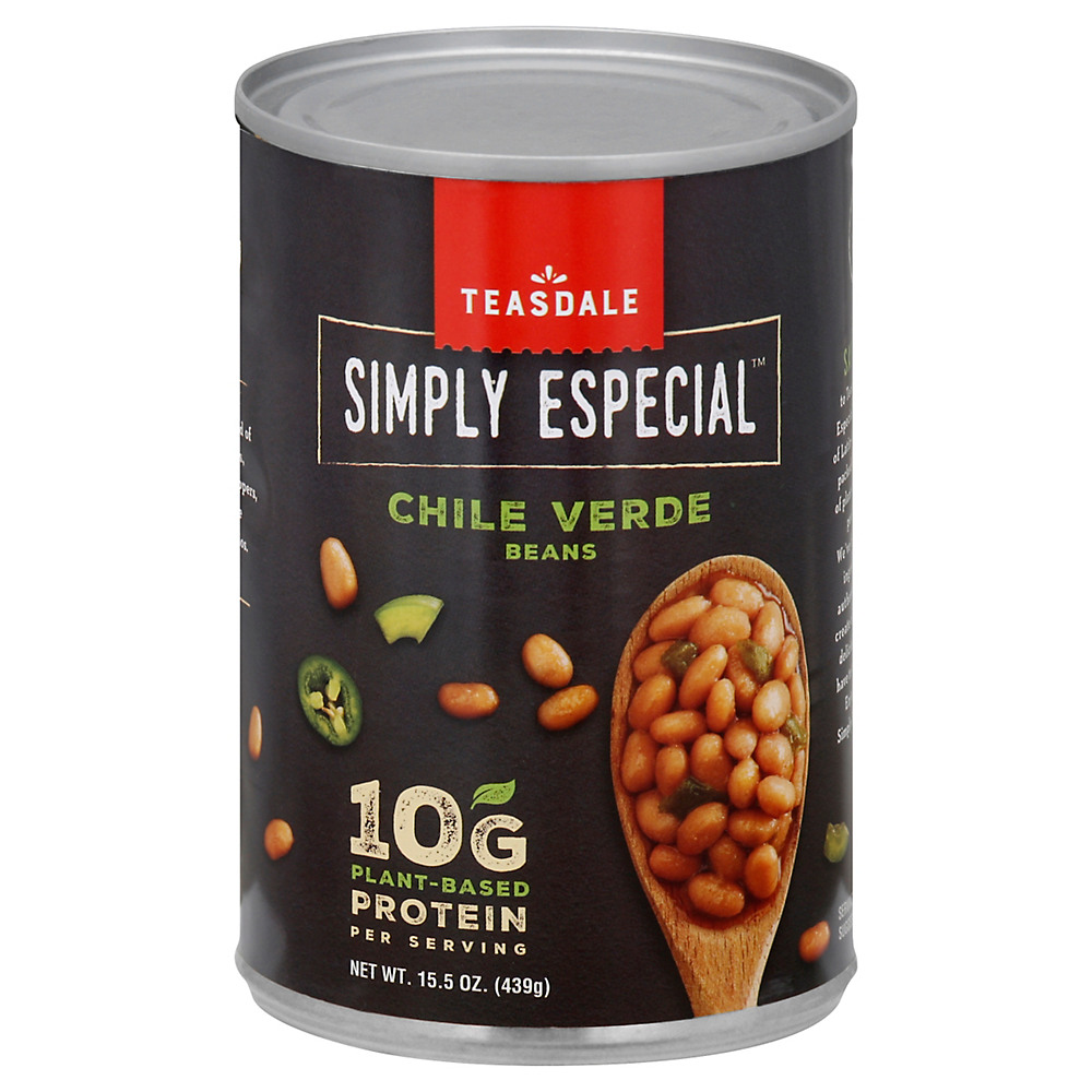 Calories in Teasdale Simply Especial Chile Verde Beans, 15.5 oz