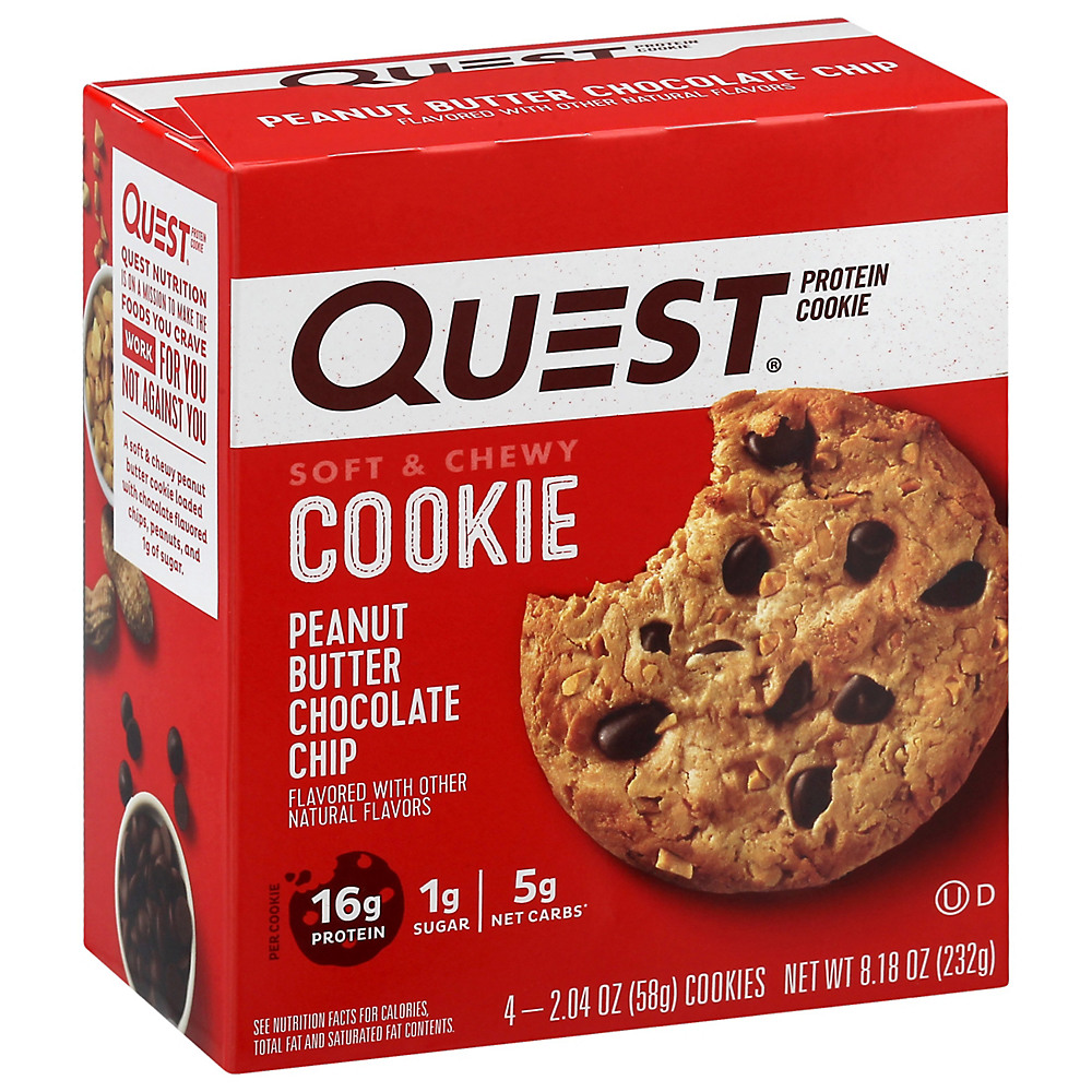 Calories in Quest Peanut Butter Chocolate Chip Protein Cookies, 4 ct