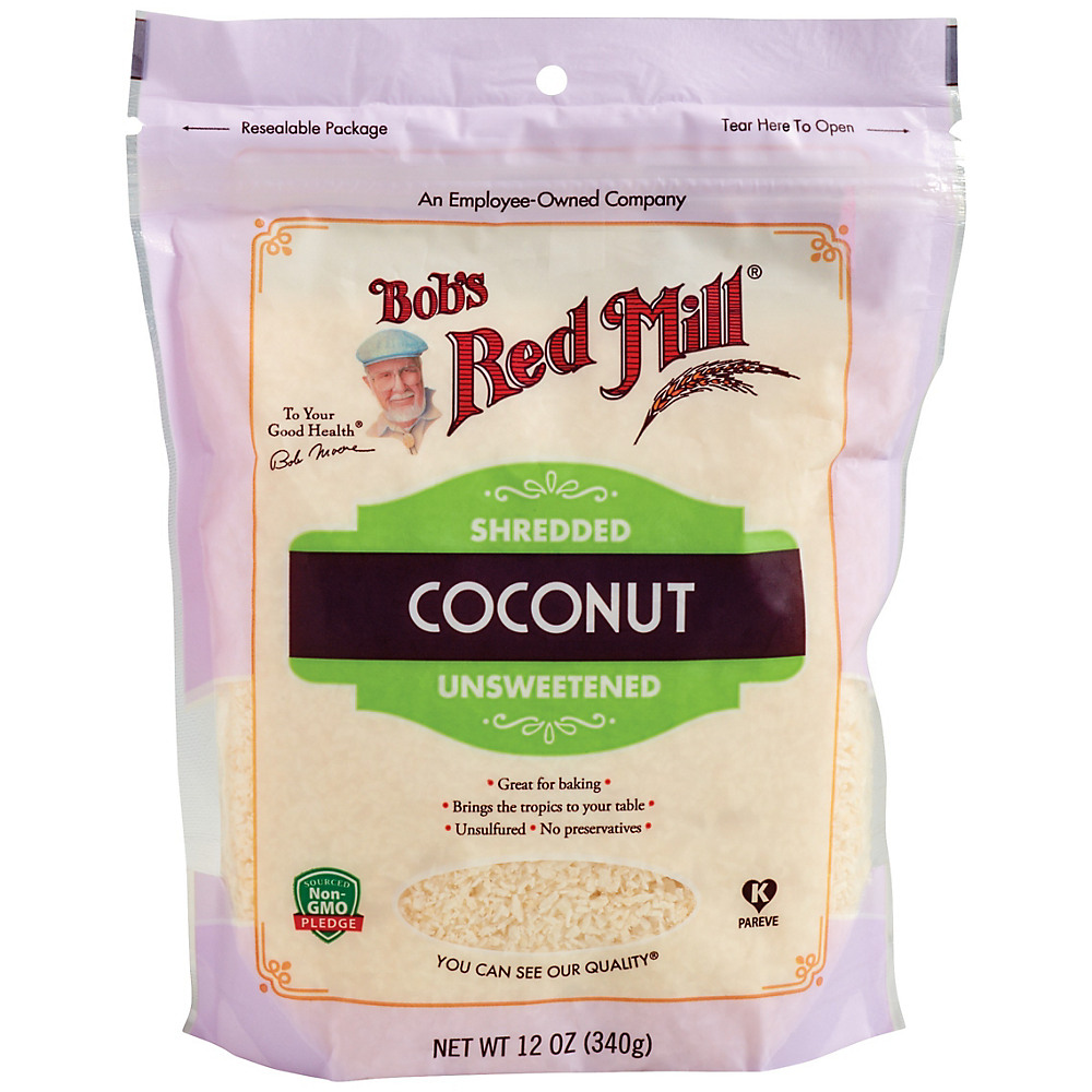 Calories in Bob's Red Mill Shredded Unsweetened Coconut, 12 oz