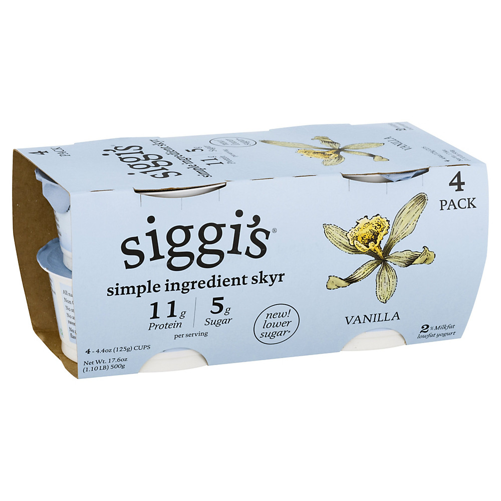 Calories in Siggi's Vanilla Skyr Icelandic Low-Fat Strained Yogurt, 4 ct