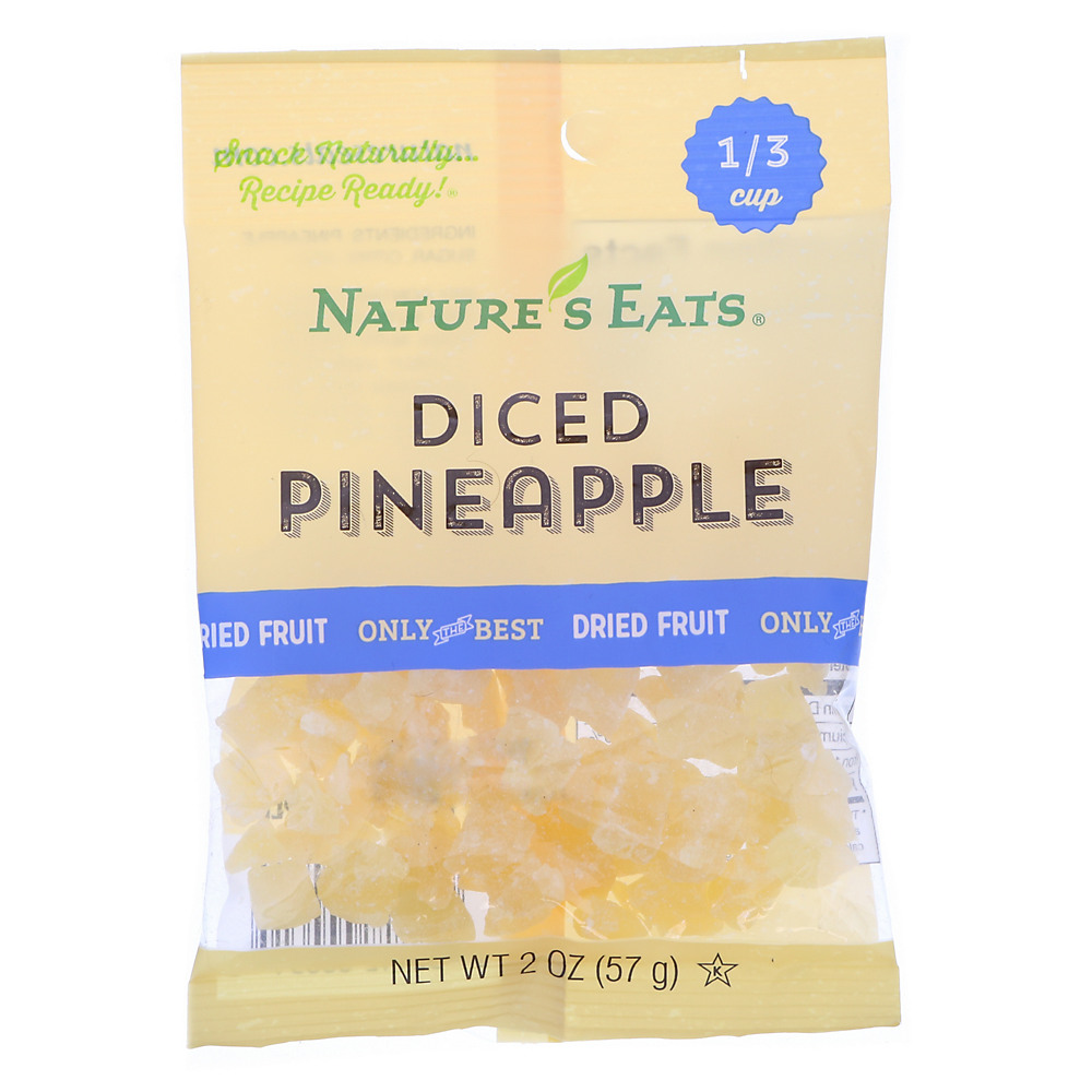 Calories in Nature's Eats Diced Pineapple, 2 oz