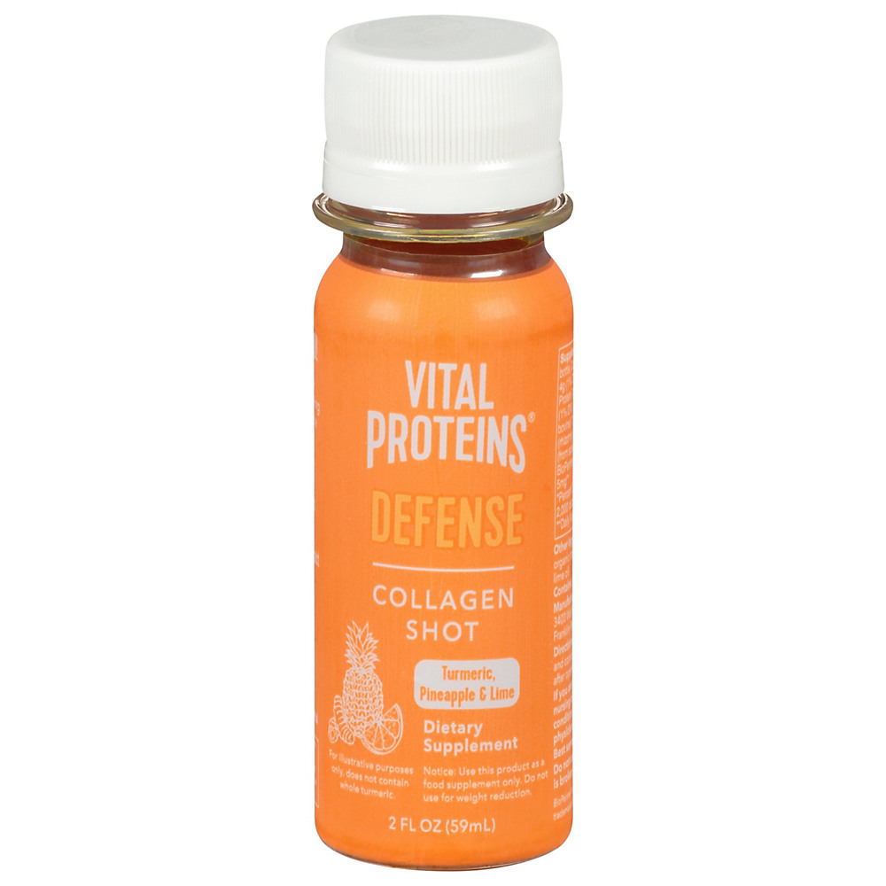 Calories in Vital Proteins Defense Turmeric Pineapple & Lime Collagen Shot, 2 oz