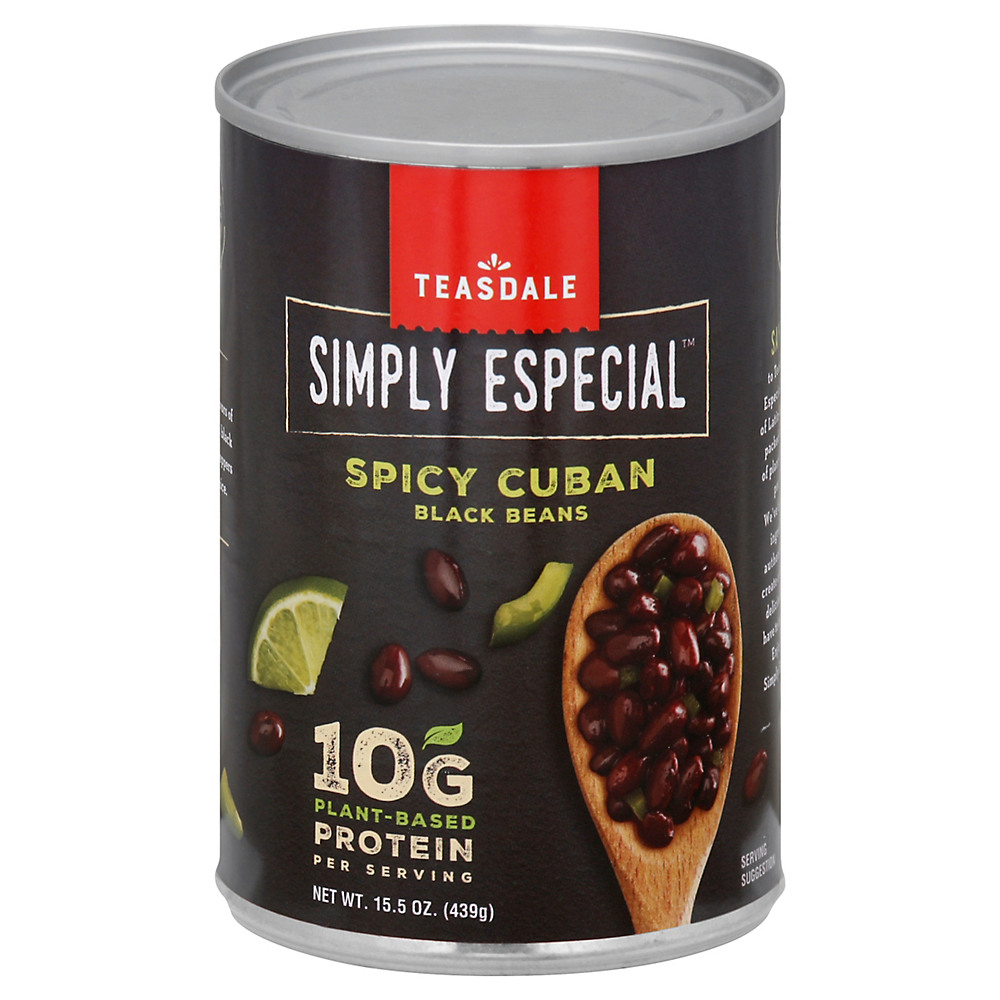 Calories in Teasdale Simply Especial Spicy Cuban Black Beans, 15.5 oz