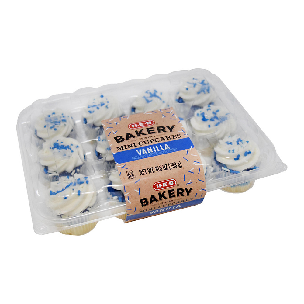 Calories in H-E-B Holiday Winter Two Tone Mini Cupcakes, 12 ct