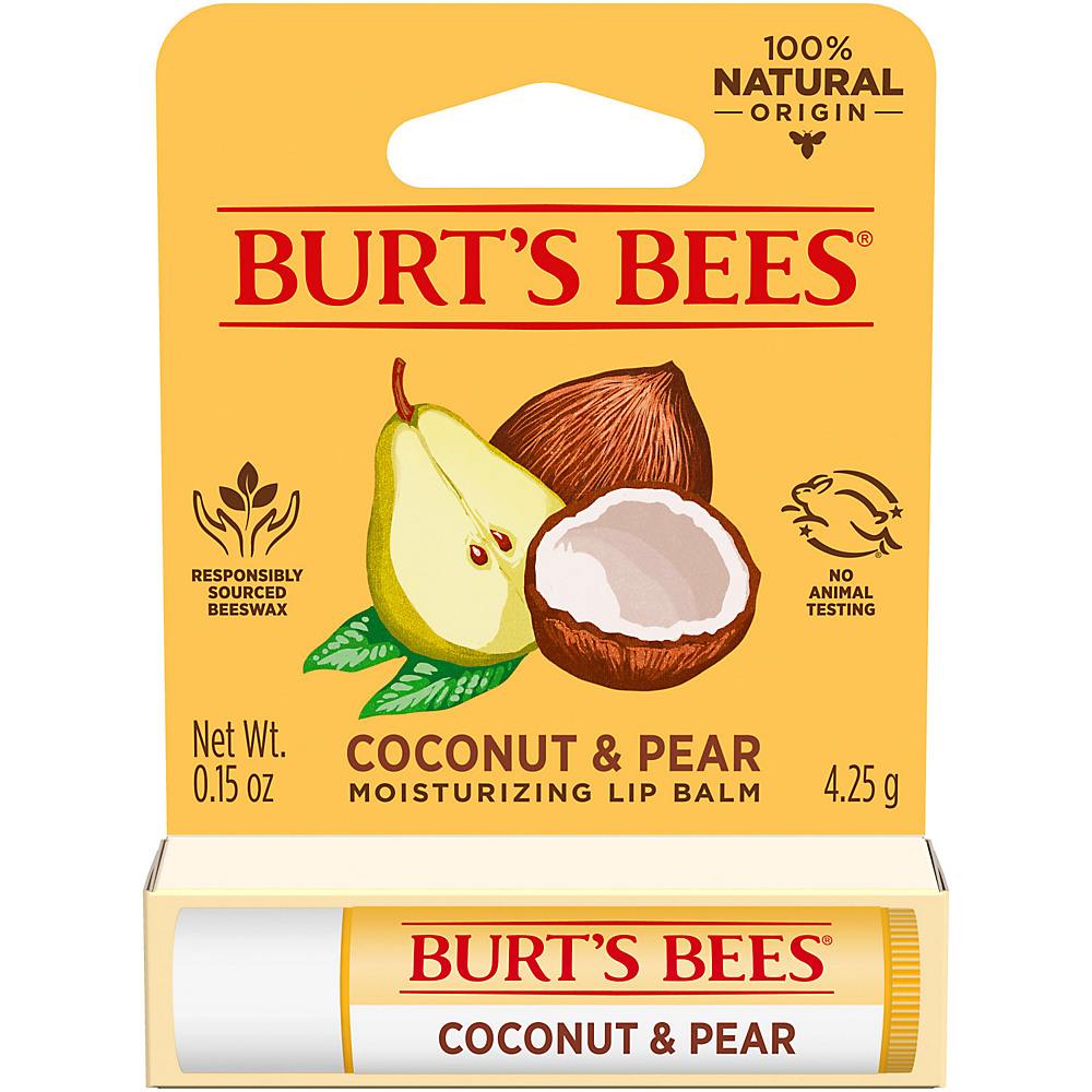 Burt's Bees 100% Natural Moisturizing Lip Balm, Multipack - Original  Beeswax, Coconut & Pear, Vanilla Bean, Mango & Wild Cherry with Beeswax &  Fruit