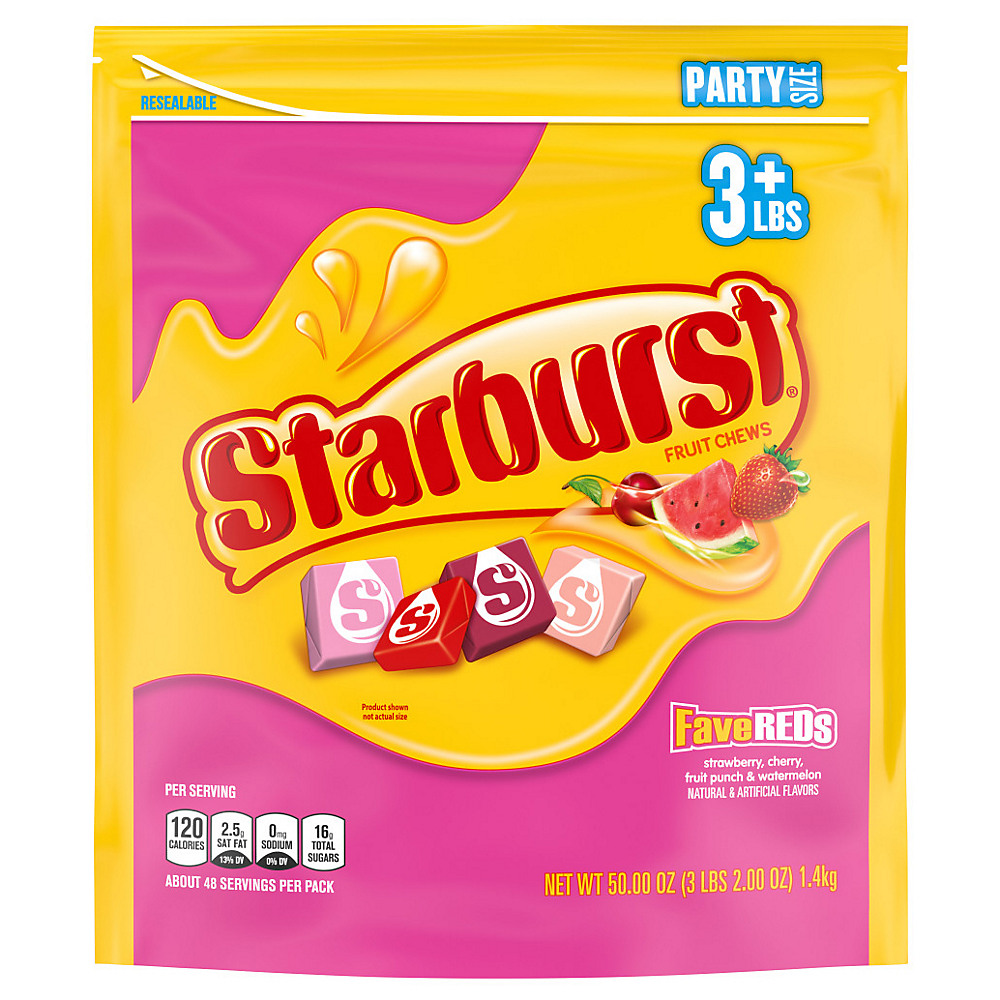 Calories in Starburst FaveREDS Chewy Candy Party Size, 50 oz