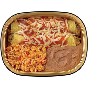 Meal Simple by H-E-B Brisket Enchiladas, Mexican Rice & Refried Beans, Avg. 1.0 lb