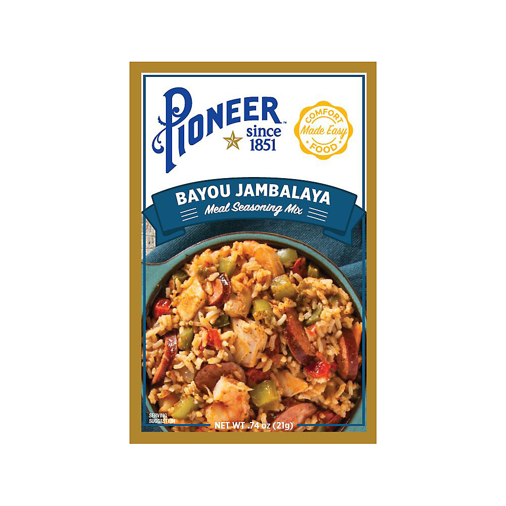 Calories in Pioneer Bayou Jambalaya Meal Seasoning Mix, 0.74 oz