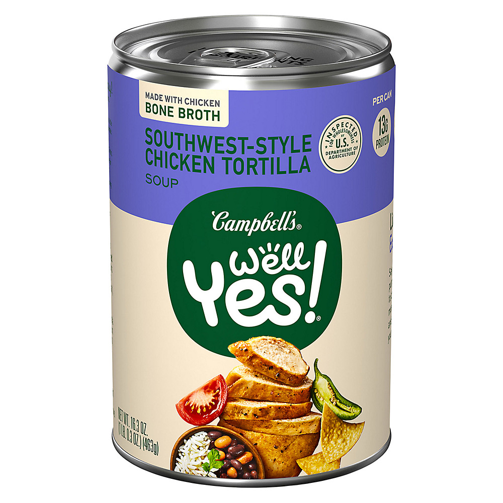 Calories in Campbell's Well Yes! Southwest-Style Chicken Tortilla Soup, 16.3 oz
