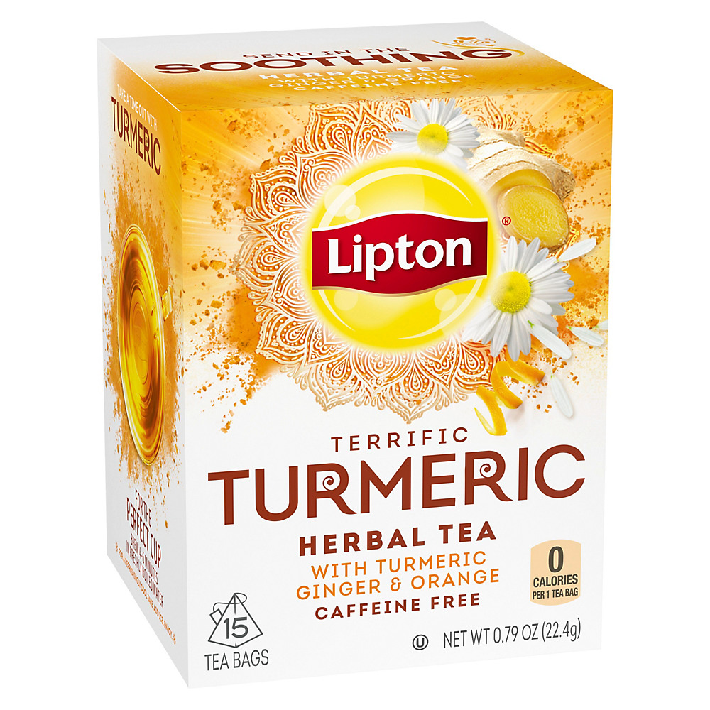 Calories in Lipton Terrific Tumeric Herbal Tea Bags, 15 ct