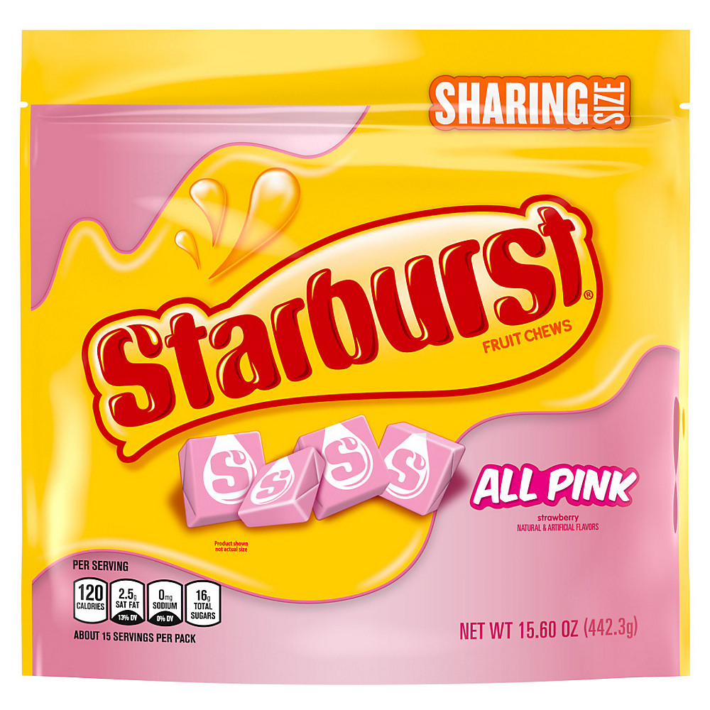 Calories in Starburst All Pink Chewy Candy Sharing Size, 15.6 oz