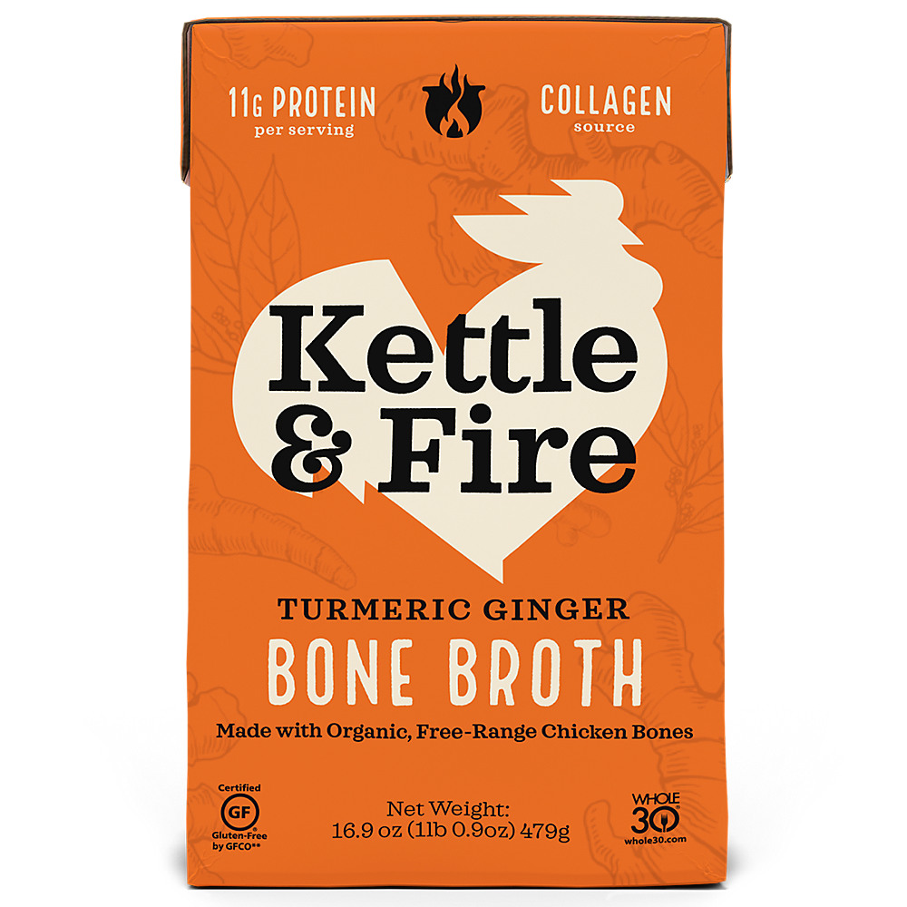 Calories in Kettle & Fire Turmeric Ginger Bone Broth, 16.9 oz