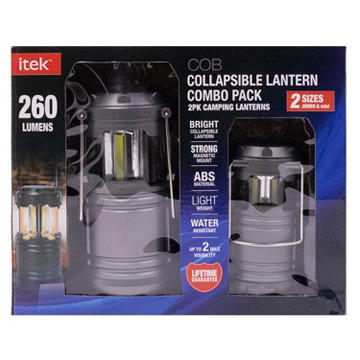 Itek Collapsible Camping Lantern Combo Pack, 2 ct