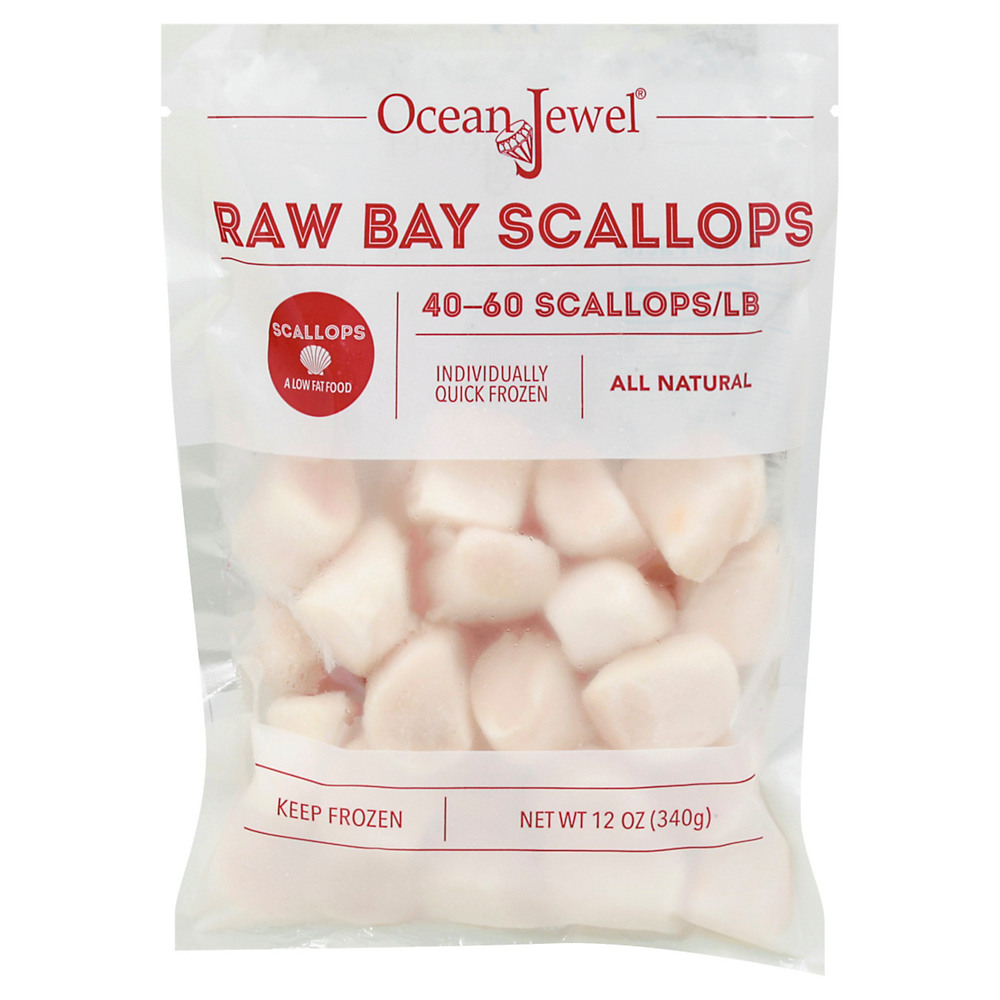 Calories in Ocean Jewel Peruvian Bay Scallops, Farm Raised, 12 oz