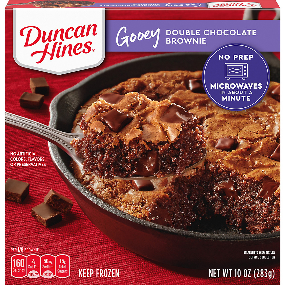 Calories in Duncan Hines Gooey Double Chocolate Brownie, 10 oz