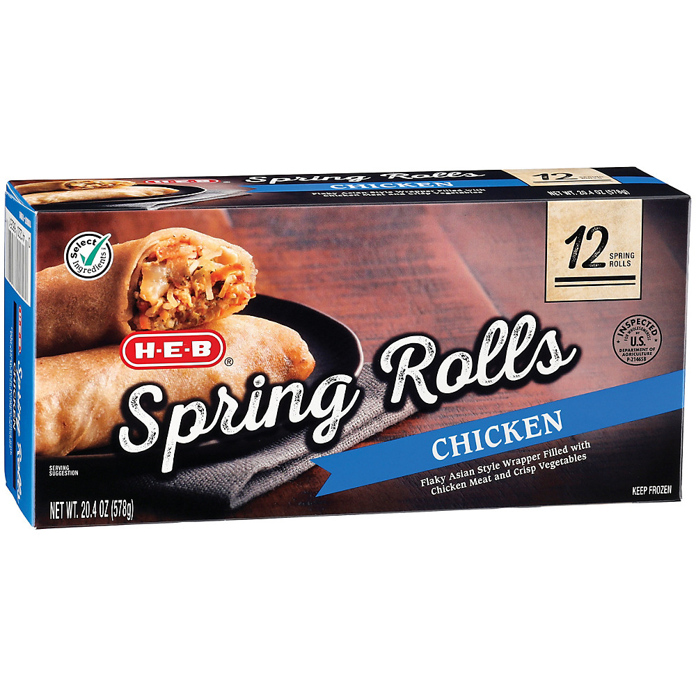 Calories in H-E-B Chicken Spring Rolls, 12 ct