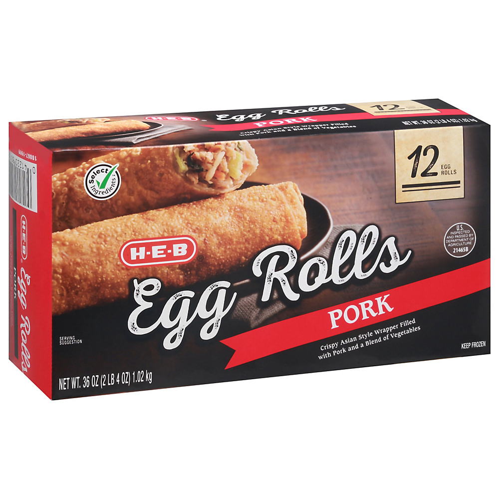 Calories in H-E-B Pork Egg Rolls, 12 ct