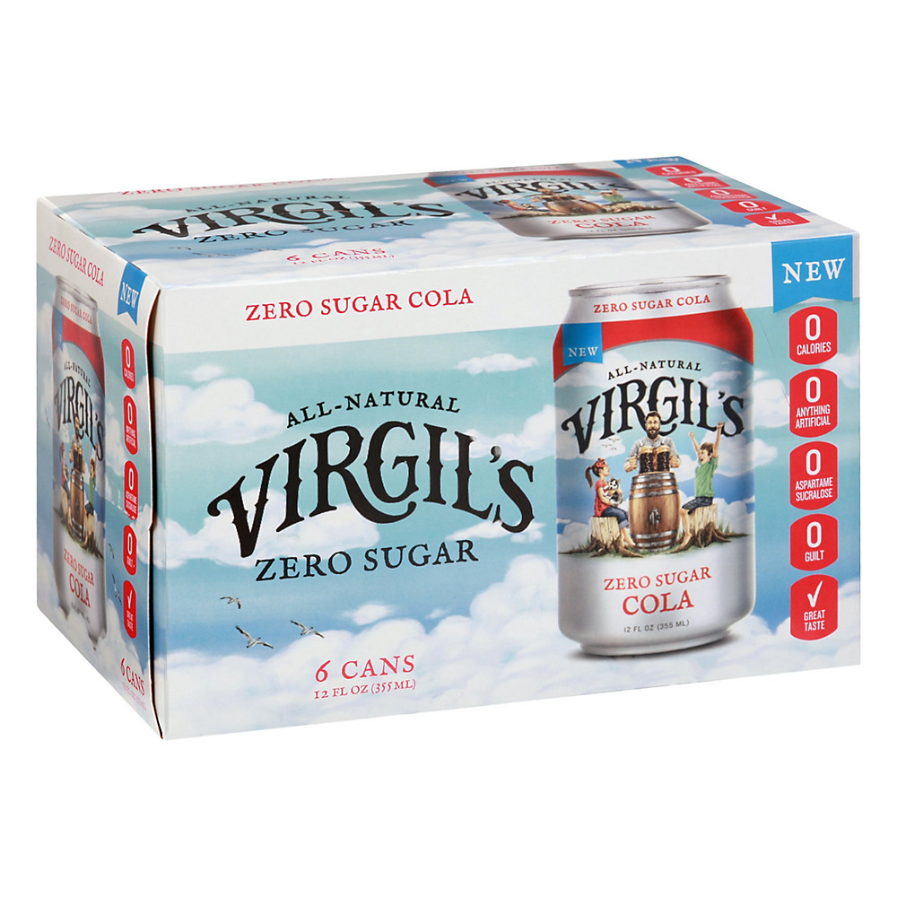 Calories in Virgils Zero Sugar Cola 12 oz Cans, 6 pk