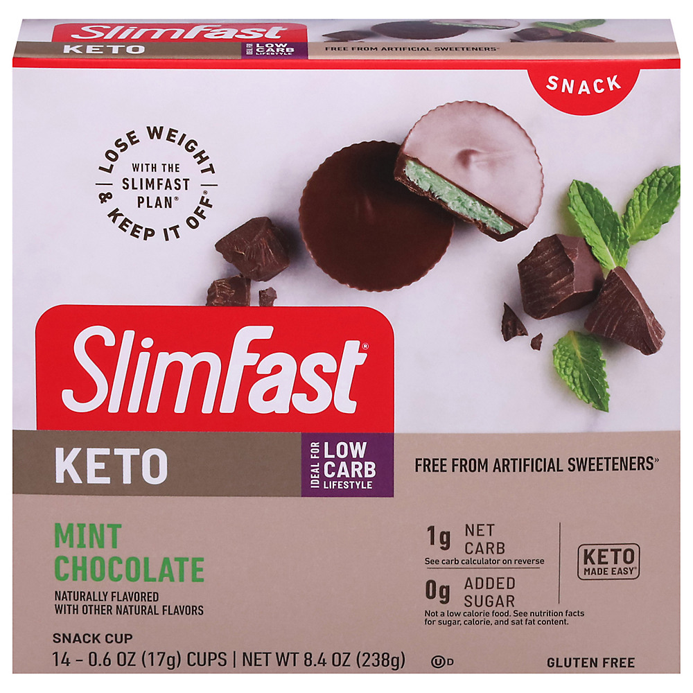 Calories in Slimfast Keto Fat Bomb Chocolate Mint Cup, 14 ct