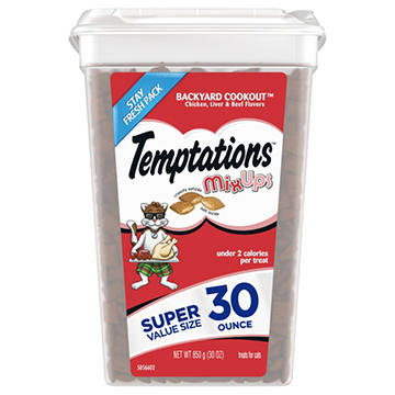 Temptations MixUps Backyard Cookout Flavor Crunchy and Soft Cat Treats, 30 oz