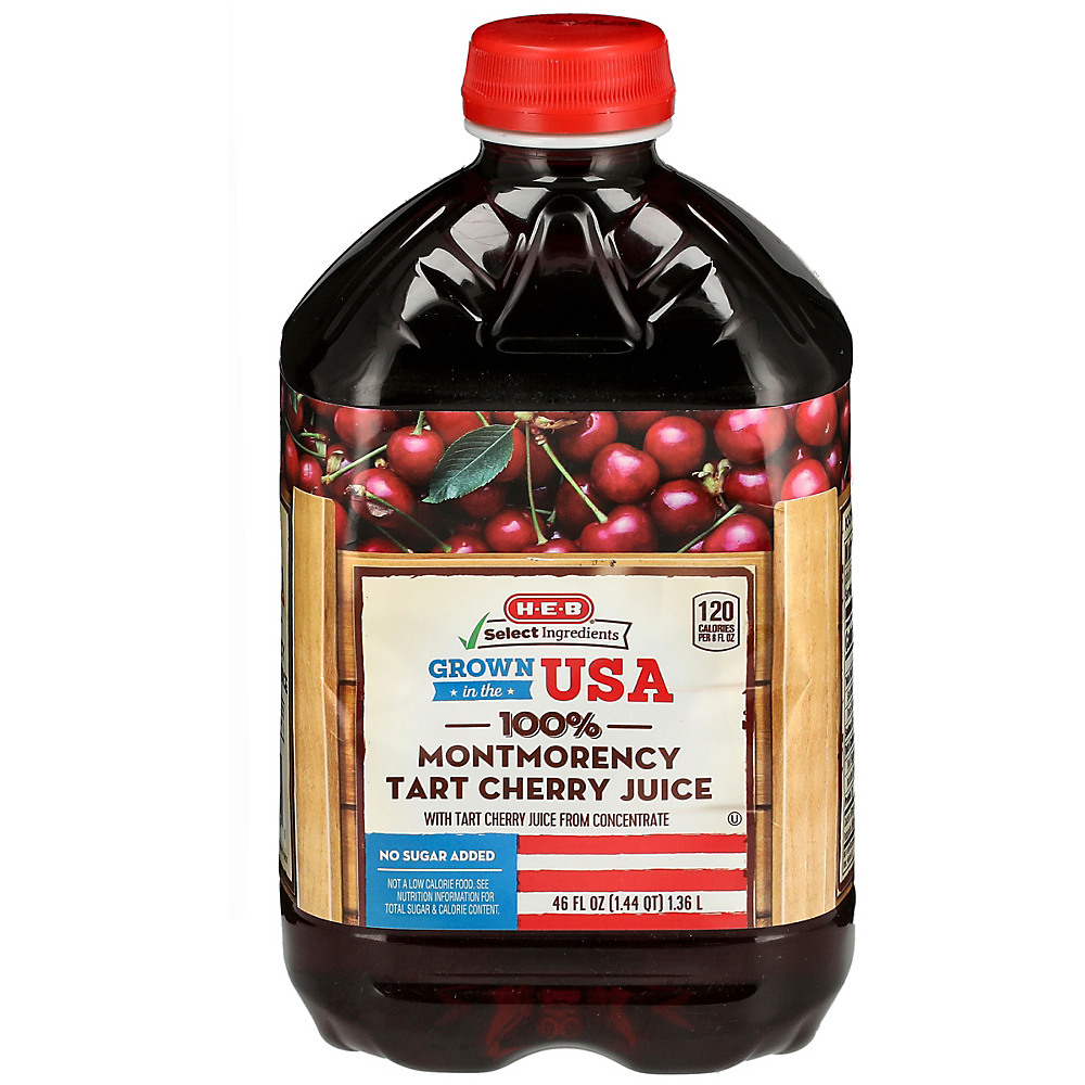 Calories in H-E-B Select Ingredients 100% Montmorency Tart Cherry Juice, 46 oz