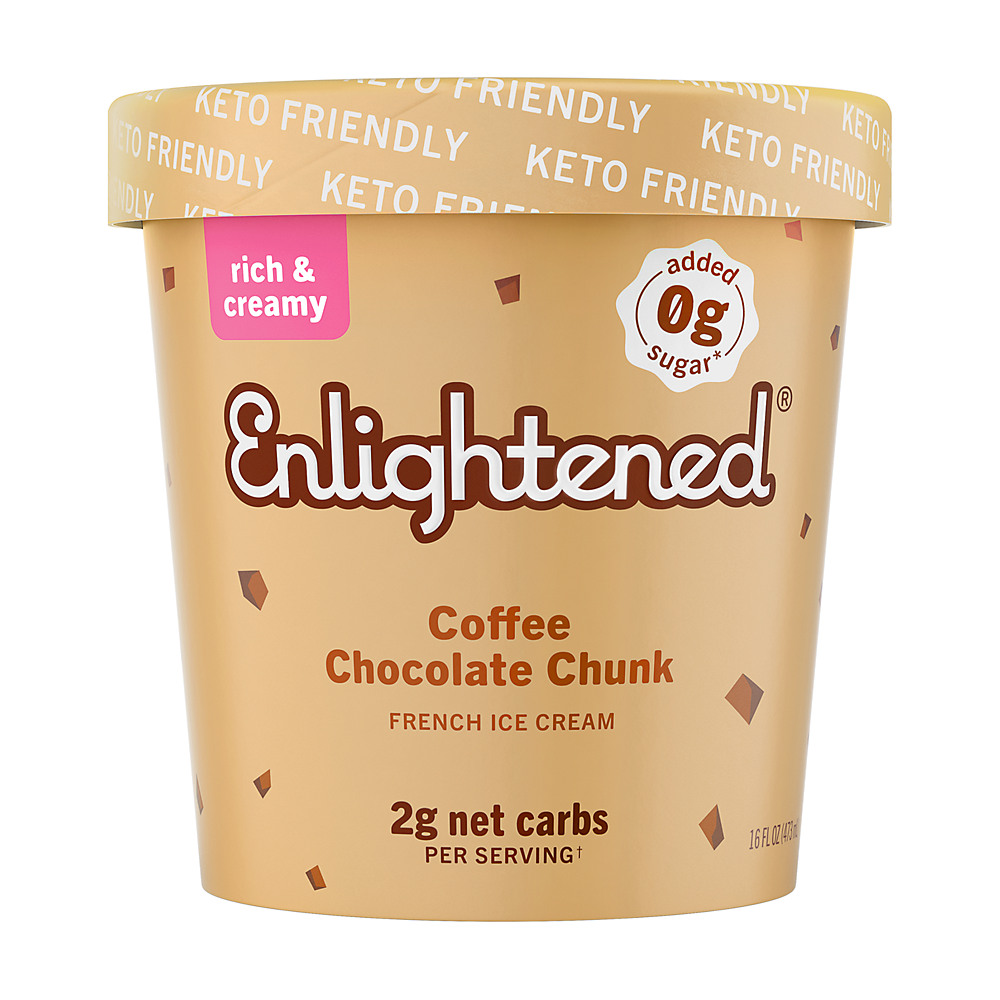 Calories in Enlightened  Keto Collection Coffee Chocolate Chunk Ice Cream, 1 pt