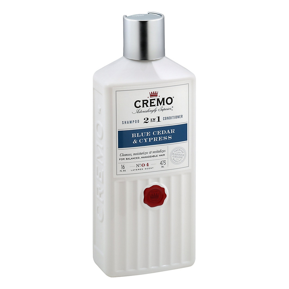 Calories in Cremo Blue Cedar & Cypress 2-in-1 Shampoo & Conditioner, 16 oz