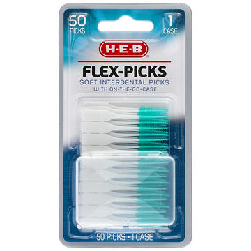 H-E-B Flex Picks with Case, 50 ct