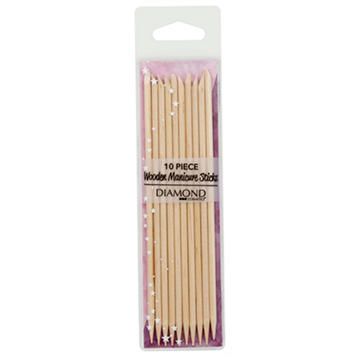 Diamond Cosmetics Wooden Manicure Sticks, 10 ct