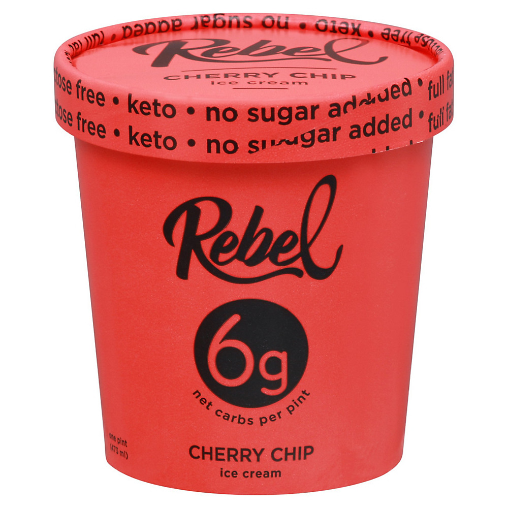 Calories in Rebel Cherry Chip Ice Cream, 1 pt