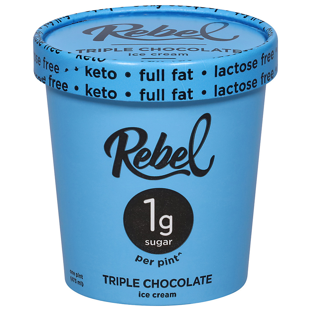 Calories in Rebel Triple Chocolate Ice Cream, 1 pt