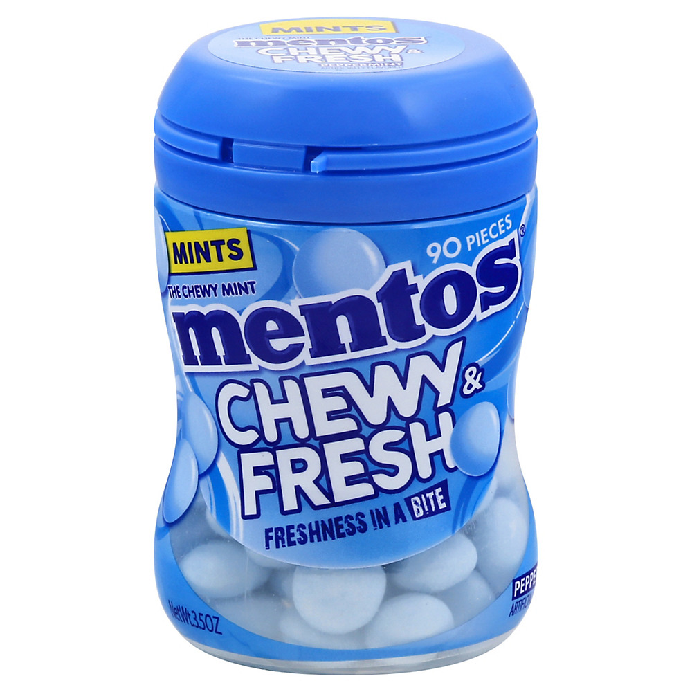 Calories in Mentos Chewy & Fresh Peppermint Bottle, 90 ct