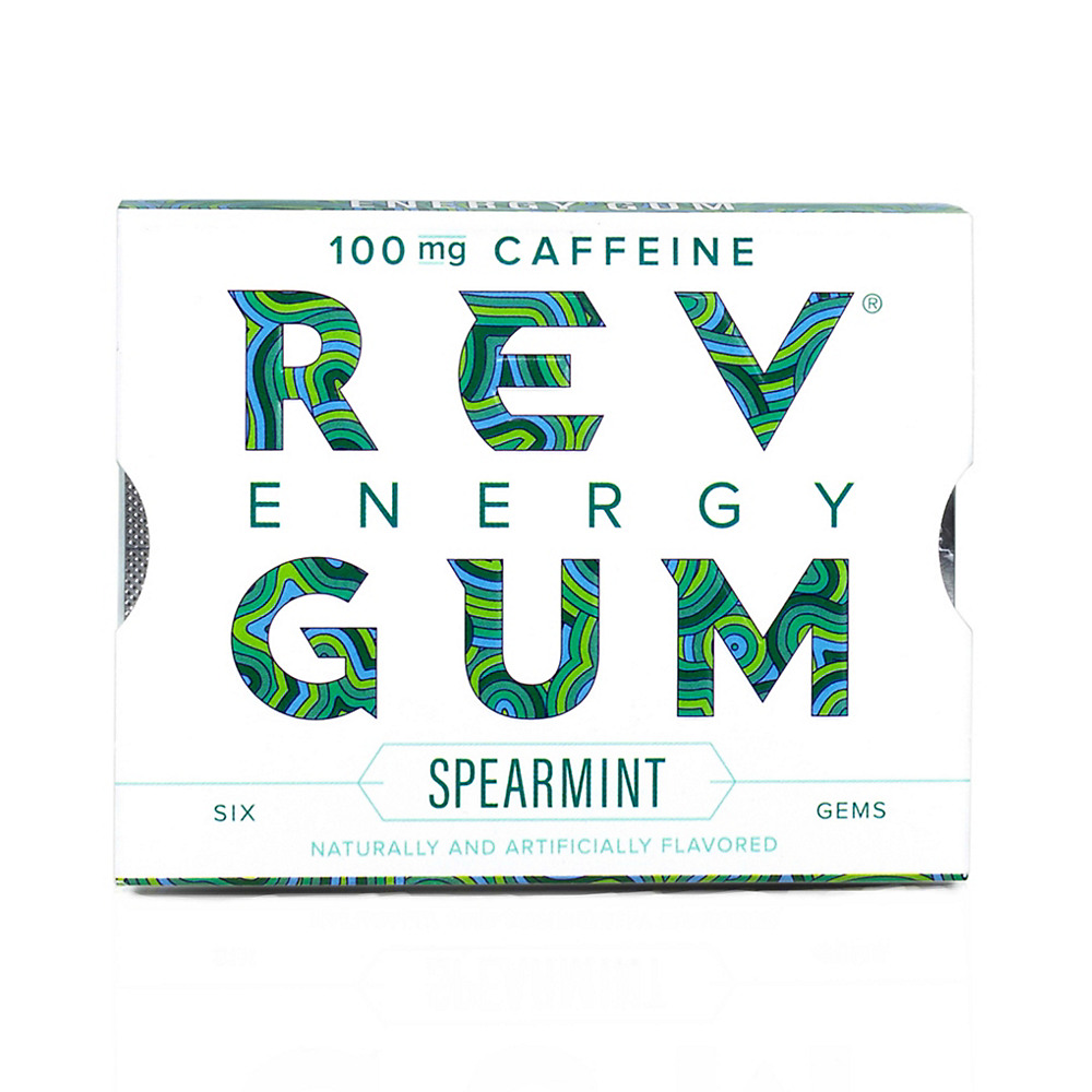 Calories in Rev Spearmint Energy Chewing Gum, 6 ct