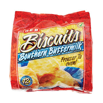 H-E-B Frozen Southern Buttermilk Biscuits, 12 ct