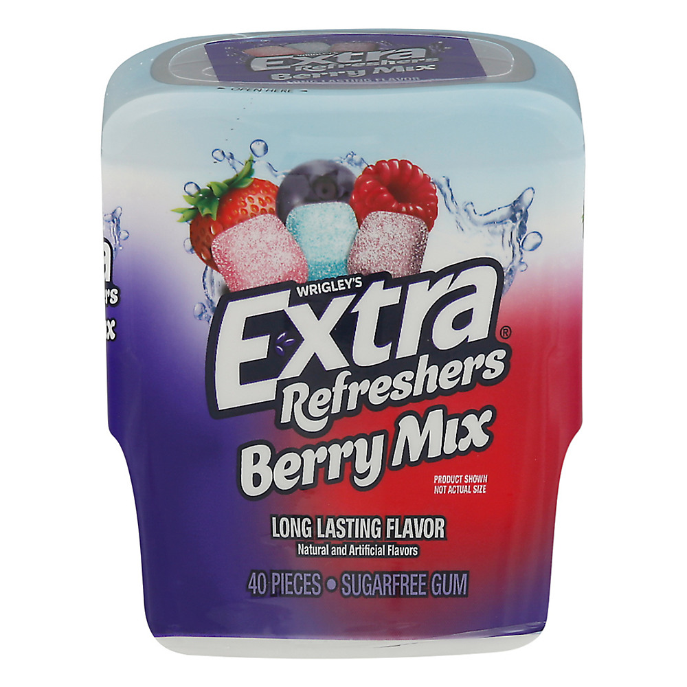 Calories in Extra Refreshers Berry Mix Sugar Free Gum, 40 ct