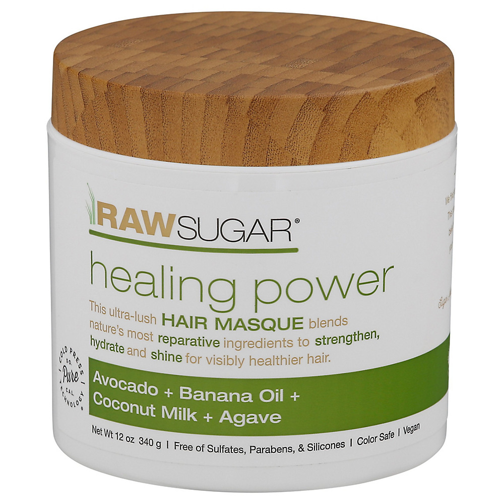 Calories in Raw Sugar Healing Power Avocado + Banana Oil + Coconut Milk + Agave Hair Masque, 12 oz