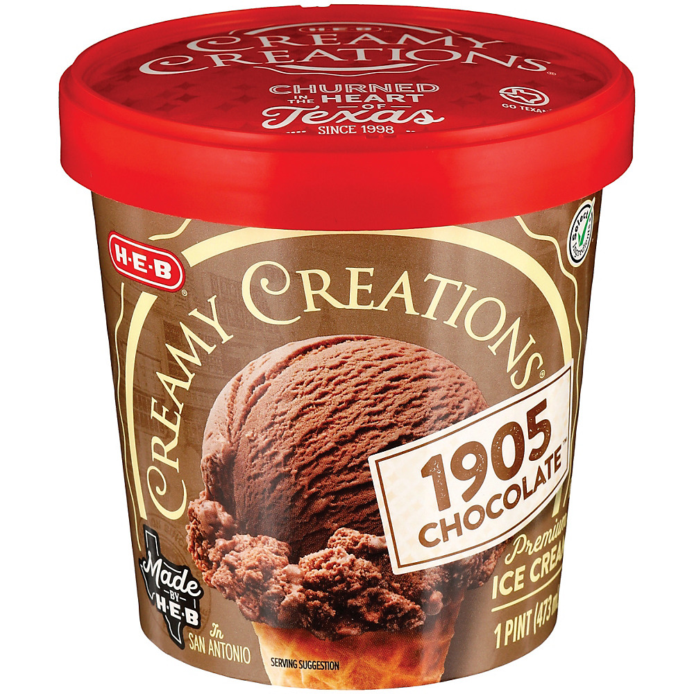 Calories in H-E-B Creamy Creations 1905 Homemade Chocolate Ice Cream, 16 oz