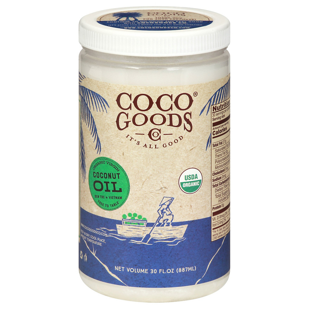 Calories in Coco Goods Organic Coconut Oil, 30 oz