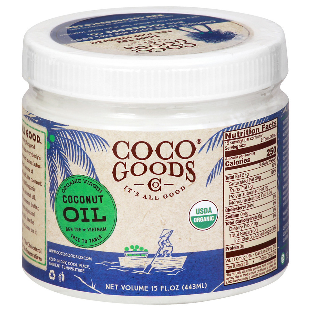 Calories in Coco Goods Organic Virgin Coconut Oil, 15 oz
